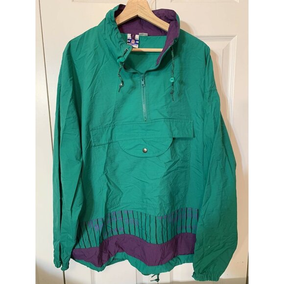 Vtg Pro Spirit Men’s Sz XL Green Anorak Pullover 1/2 Zip Jacket - Picture 6 of 9
